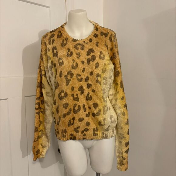 Mother size Small Don't Sweat It Leopard Print Mob Wife Y2K Preppy Sweater - Picture 6 of 10